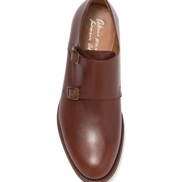 Antonio Maurizi Brown Leather Double Monk Strap Oxford main image 5